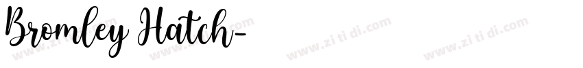 Bromley Hatch字体转换